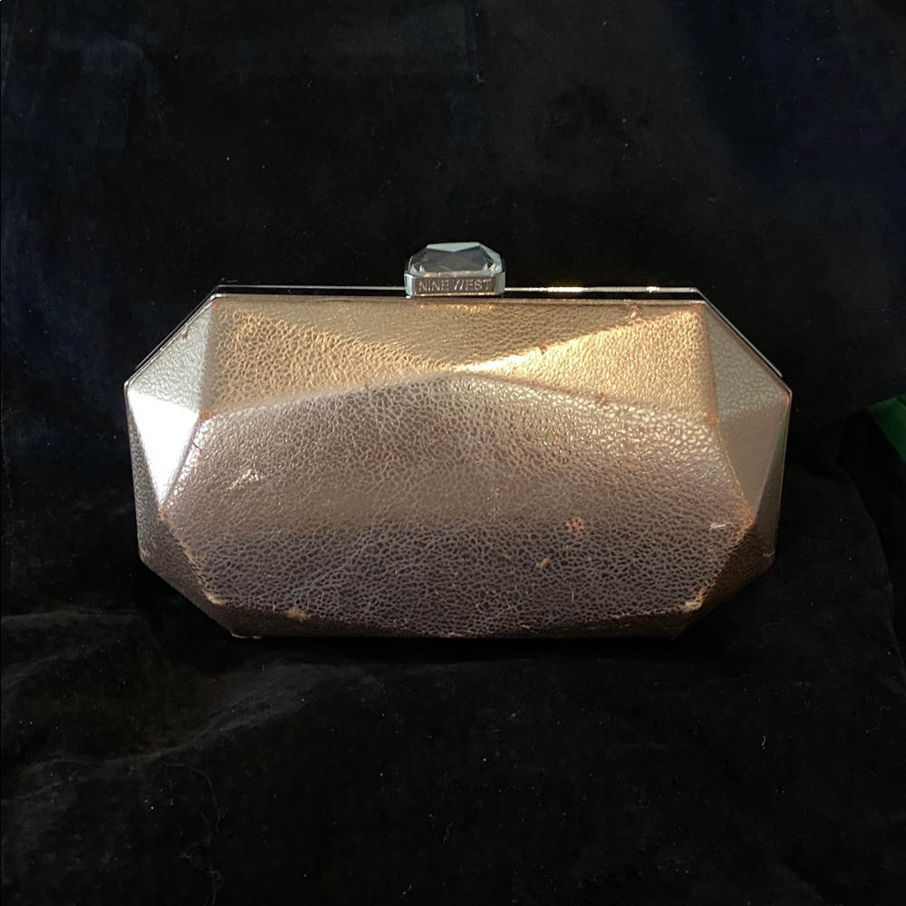 Nine West geometric metallic clutch shoulder bag